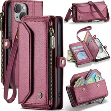 Mellow Shop Iphone 15 Için Crossbody Durumda Artı Durumda Cüzdan Kart Tutucu Cüzdan Kılıf Için (Yurt Dışından)