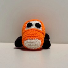 Uretti Amigurumi Örgü Oyuncak  Araba  8 cm - Turuncu