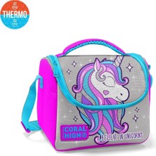 Coral High Kids Pembe Gümüş Unicorn Desenli Thermo Beslenme Çantası 22742