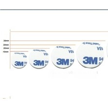 50 Adet 3m Yuvarlak Kesimli Çok Güçlü Çift Taraflı Köpük Bant 15MM Çap