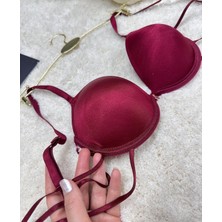 Intive Lingerie Le Jardin Valeria Biyeli Taşlı Mikro Push-Up Arkası Ip Detaylı Sütyen - 7007