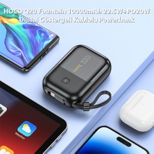 Hoco 22.5W 10.000MAH Dijital Göstergeli Dahili Type-C Lightning Powerbank