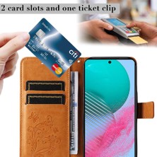 Mays Shop Samsung Galaxy M54 Flip Kickstand Için Kılıf Kart Yuvası Standı ile Darbeye (Yurt Dışından)