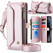 Mays Shop Iphone 14 Için Crossbody Durumda Pro Max Fermuar Faturaları Yuvası Durumda Cüzdan Kartı (Yurt Dışından)