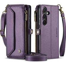 Mays Shop Samsung Galaxy Galaxy Için Crossbody Durumda 5g Fermuar Faturaları Yuvası Rfid Engelleme (Yurt Dışından)