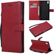 Mays Shop Kart Yuvası Klasik Düz Renk ile Sony Xperia Xa1 Ultra Için Flip Case (Yurt Dışından)