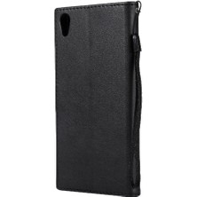 Mays Shop Kart Yuvası Klasik Düz Renk ile Sony Xperia Xa1 Ultra Için Flip Case (Yurt Dışından)