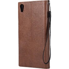 Mays Shop Kart Yuvası Klasik Düz Renk ile Sony Xperia Xa1 Ultra Için Flip Case (Yurt Dışından)