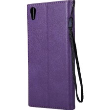 Mays Shop Kart Yuvası Klasik Düz Renk ile Sony Xperia Xa1 Ultra Için Flip Case (Yurt Dışından)