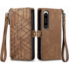 Mays Shop Sony Xperia 1 Iv Flip Kapak Için Flip Case Basit Iş Cüzdan Deri (Yurt Dışından)