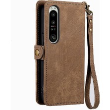 Mays Shop Sony Xperia 1 Iv Flip Kapak Için Flip Case Basit Iş Cüzdan Deri (Yurt Dışından)