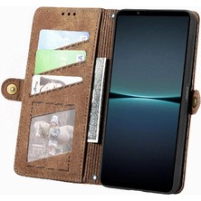 Mays Shop Sony Xperia 1 Iv Flip Kapak Için Flip Case Basit Iş Cüzdan Deri (Yurt Dışından)