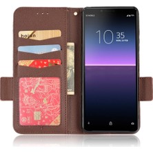 Mays Shop Sony Xperia 10 Ii Için Kılıf Yan Toka Pu Deri Manyetik Cüzdan Kart (Yurt Dışından)