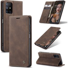 Mays Shop Samsung Galaxy M51 Için Flip Case Kart Yuvası Kickstand Flip Folio Kitap (Yurt Dışından)