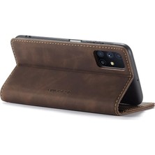 Mays Shop Samsung Galaxy M51 Için Flip Case Kart Yuvası Kickstand Flip Folio Kitap (Yurt Dışından)