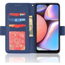 Mays Shop Samsung Galaxy A10S Manyetik Yan Toka Cüzdan Kart Yuvaları Tutucu (Yurt Dışından)