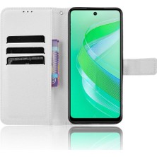 Mays Shop Infinix Akıllı 8 Kapak Için Kılıf Kickstand Kart Tutucu Manyetik Cüzdan (Yurt Dışından)