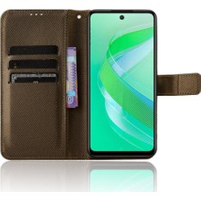 Mays Shop Infinix Akıllı 8 Kapak Için Kılıf Kickstand Kart Tutucu Manyetik Cüzdan (Yurt Dışından)