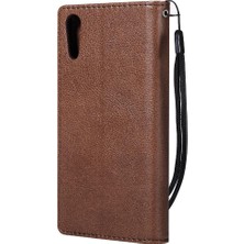 Mays Shop Sony Xperia Xz Için Flip Case Yüksek Kalite Deri Klasik Düz Renk ile (Yurt Dışından)