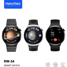 Haino Teko RW34 Watch 4 Amoled Ekran Android Ios Harmonyos Uyumlu Akıllı Saat Siyah