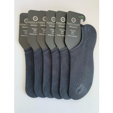 Alessa Socks Bambu Dikişsiz Sneakers Füme Ünisex 6 Çift Çorap