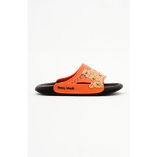 Tonny Black Çocuk Unisex Oranj Ayıcık Desenli Poli Taban Terlik Rahat Kullanım İçin
