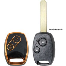 Babikamium Honda Civic 2003-2011 Arası Modeller Için 2 Buton Siyah Oto Anahtar Kumanda Kabı Kılıfı Oto Anahtarlık