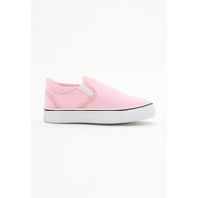 Tonny Black Çocuk Unisex Pembe Kauçuk Taban Keten Lastikli Spor Ayakkabı