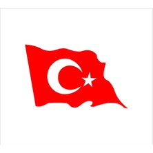 Seç Reklam Dalgalı Türk Bayrağı Sticker Çok Amaçlı Etiket Sticker