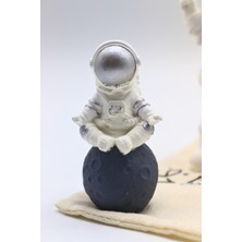 Pamir Candles Astronot 3'lü Set Biblo Dekorasyon-El Yapımı-Masa Boy