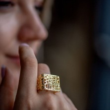 Vianto Jewellery Modern Mimarinin Gümüş Yansıması: 925 Ayar Kadın Gümüş Hasır Yüzük