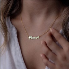 Vianto Jewellery Üç Renk Seçeneğiyle Kişiselleştirilebilir 925 Ayar Kadın Gümüş Kolye