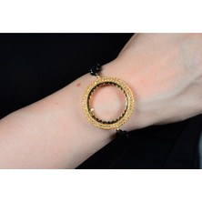 Çelikoğlu Kuyumculuk 22 Ayar Altın Kaplama  Atatek Çerceveli Incili Bileklik