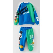 Bubito Yeni Sezon Erkek Çocuk Mickey Mouse Baskılı Eşofman Takımı(1beden Büyük Alınız)-Çok Renkli