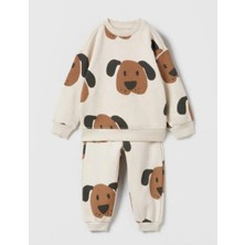 Bubito Çocuk Ayıcıklı Ikili Alt Üst Takım-Bej