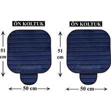 TeknoClub Lüx Soft Cepli Ortopedik Kadife Dokulu Oto Ön Koltuk Minder Set- Çift Ön Alt Minder