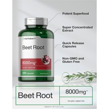 Horbäach Beet Root Powder Capsules 8000MG | 320 Capsul | Non-Gmo  Gluten Free Formula | High Potency Herbal Extract