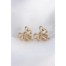Style Of Carmen Pirinç Gold Renk Fiyonk Küpe