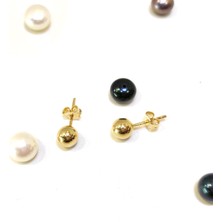 6mm Top Küpe 14 Ayar Altın