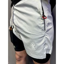 KX Spor Kx Taytlı Şort / Antrenman Şort ‘siyah ve Gri'