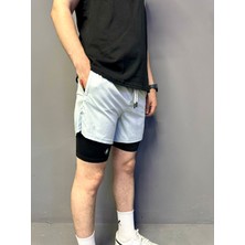 KX Spor Kx Taytlı Şort / Antrenman Şort ‘siyah ve Gri'