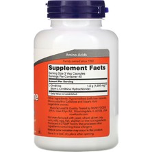 Now Foods  L-Ornithine  500 Mg  120 Veg Capsules  Usa Version