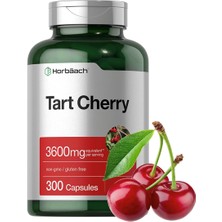 Horbäach Tart Cherry Extract Capsules | 3600MG | 300 Pills | Non-Gmo  Gluten Free | Traditional Herbal Supplement