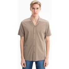 Ar-ma Erkek Polo Yaka Kısa Kollu Gömlek Regular Fit %100 Pamuk Penye Pike Düğme Kapamalı Cepsiz Y25374351101