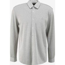 Brooks Brothers Standart Polo Yaka Gri Melanj Erkek Gömlek BBSS24MSH050