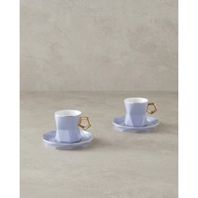 English Home Axel New Bone China Kahve Fincan Takımı 4 Parça 2 Kişilik Lila