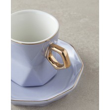 English Home Axel New Bone China Kahve Fincan Takımı 4 Parça 2 Kişilik Lila