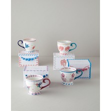 English Home Carnaval Birds New Bone China Kupa Mavi