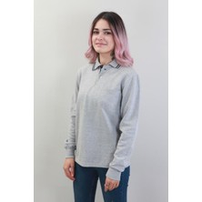 Passus Global Polo Yaka Sweatshirt Unisex Füme 1006PGSTDDGR