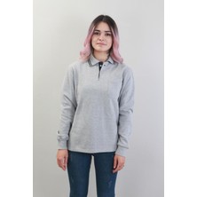 Passus Global Polo Yaka Sweatshirt Unisex Füme 1006PGSTDDGR